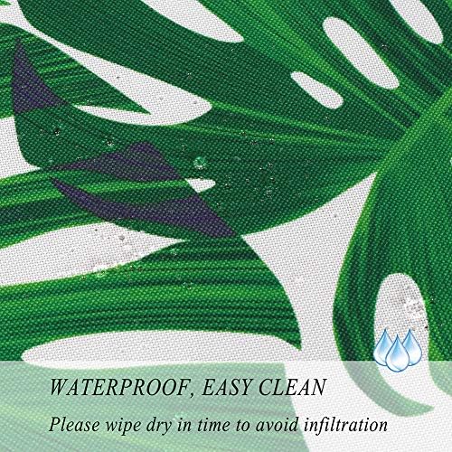 ColorBird Spring & Summer Palm Leaf Outdoor Tablecloth Waterproof Spillproof Polyester Table Cover with Zipper Umbrella Hole for Patio Garden Tabletop Decor, 60" Square, Zippered - Image 5