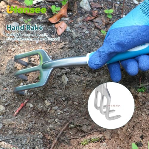 Blue Garden Tools 4-Piece, Aluminum Alloy Gardening Hand Tool Set - Image 4