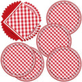 40pcs Red and White Checkered Party Supplies,include 20pcs Dessert plate and 20pcs Napkin,Party Plate Napkin Set,Used for Red Checkered Birthday Decoration by Egami