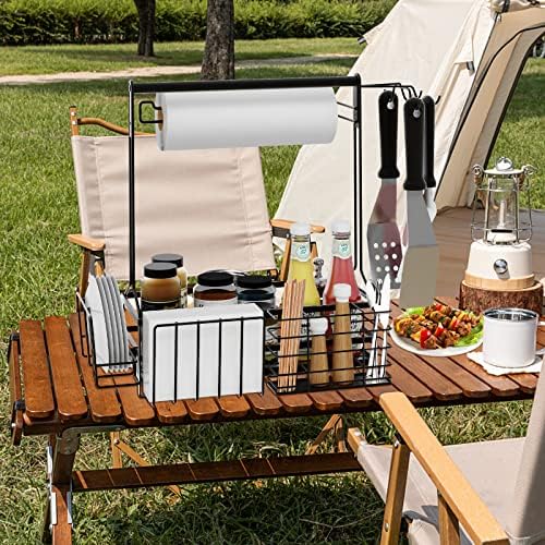 BBQ Caddy,Grill Caddy for Outdoor Grilling with Paper Towel Holder - Image 2
