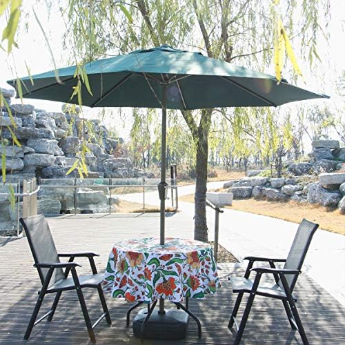 EHouseHome 70 inch Round Floral Tablecloth, Polyester, Waterproof, Zippered, Umbrella Hole, Perfect for BBQs, Parties, Gatherings - Image 3