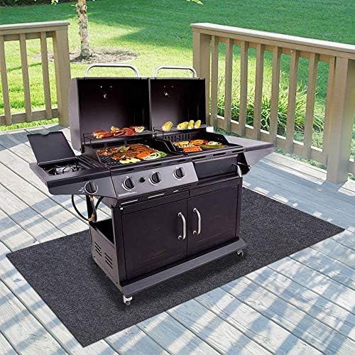 36”×47“inches under grill mats for outdoor grill,BBQ Grilling Gear Waterproof, oil-resistant, deck protector, reusable, fire pit, fireplace,easy to clean， barbecue grill mat by MEITOLA