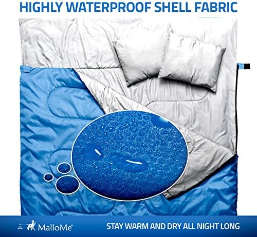 MalloMe Sleeping Bags for Adults Cold Weather & Warm - Backpacking Camping Sleeping Bag for Kids 10-12, Girls, Boys - Lightweight Compact Camping Essentials Gear Accessories Hiking Sleep Must Haves - Image 5