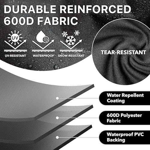 Simple Houseware 72 in. Heavy-Duty BBQ Gas Grill Cover, Waterproof - Image 3