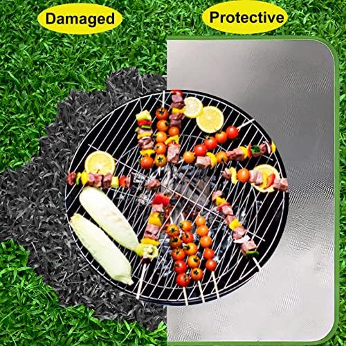 Fire Pit Mat Square, 39" Barbecue Mat for Under Grill, Heat-Resistant Fireproof Mat for Outdoor Smoking and Camping, Protect The Deck, Patio, Lawn from Exploding Embers - Image 2