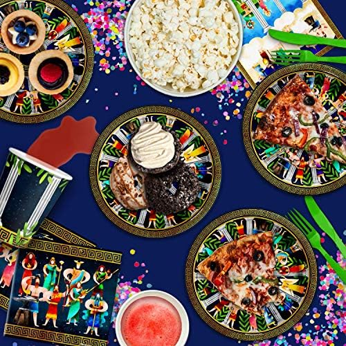 Greek Mythology Birthday Party Supplies Set Plates Napkins Cups Tableware Kit for 16 - Image 6