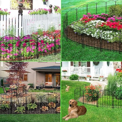 Decorative Garden Fence 17in(H)x13in(W), 26 Pack Rustproof Metal No Dig Fence Animal Barrier for Dog, Arched Flower Bed Edging Ornamental Wire Border Panel Fencing for Yard Patio Outdoor Decor - Image 5