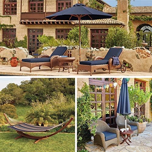 Classic Accessories Montlake Water-Resistant 23 x 22 x 4 Inch Patio Lounge Back Cushion, Heather Indigo Blue, Outdoor Loveseat Cushions - Image 3