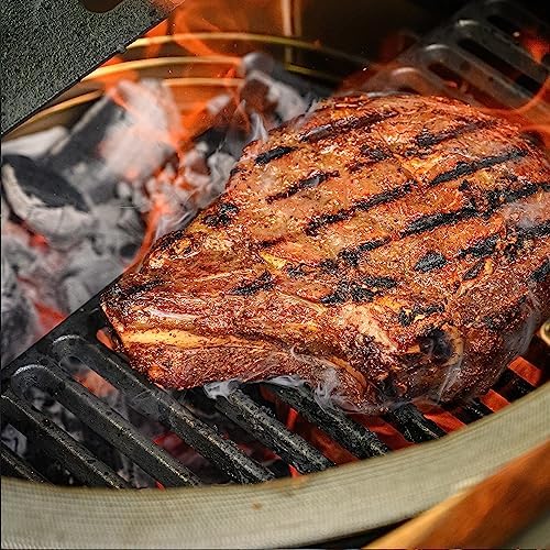 Kamado Joe Durable Half-Moon Cast Iron Cooking Grate with Grill Grate Lifter for Classic Joe 18-inch Charcoal Grill and Smokers in Black, Model KJ-HCICG - Image 4