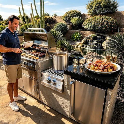 60,000 BTU Built-in Natural Gas Power Burner for Outdoor Kitchen - Image 2
