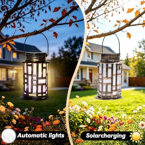 SRNPMIU Solar Lanterns Outdoor, Solar Lights Outdoor Decor Waterproof - Image 4