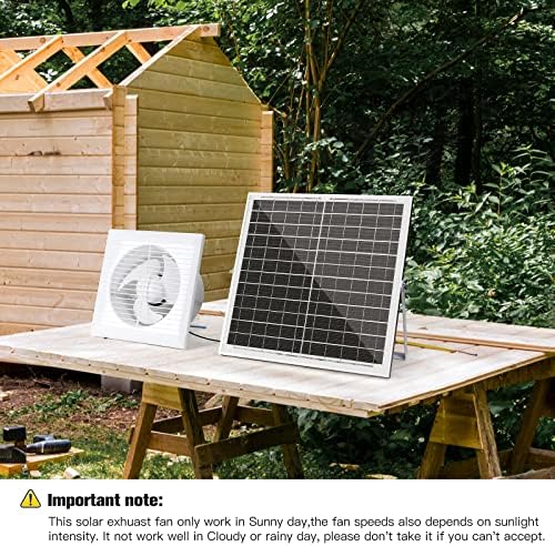 blessny 8" Solar Exhaust Fan for Greenhouse, Chicken Coop, Shed & Pet House - Image 7