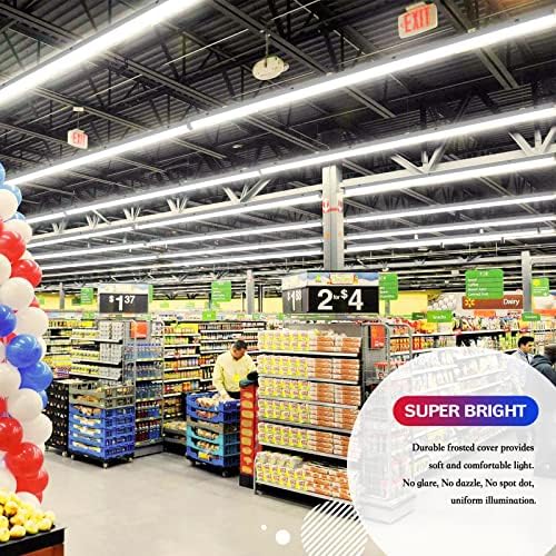 ANTLUX 8FT LED Shop Lights 110W [6-lamp T8 Fluorescent Equiv.], 12000LM, 5000K, Compact Commercial Grade 8 Foot LED Strip Lights for Warehouse Garage, Suspended and Flush Mount Ceiling Light, 8 Pack - Image 4
