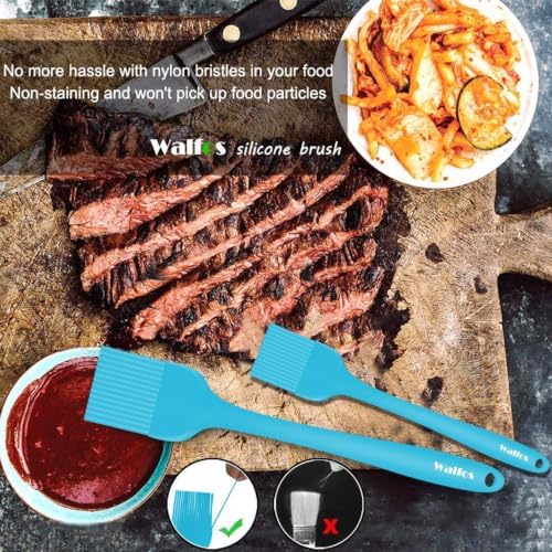Walfos Silicone Basting Pastry Brush, 600℉ Heat Resistant Pastry Brush for BBQ Grill Baking Kitchen Cooking, BPA Free and Dishwasher Safe - Image 5