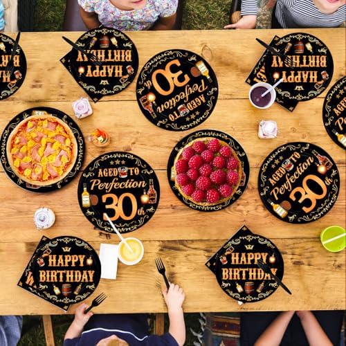 96Pcs Whiskey 30th Birthday Party Decorations, Serves 24 - Image 7