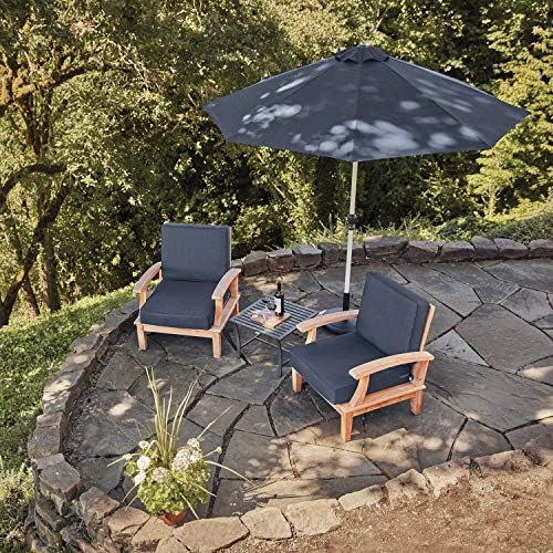 Classic Accessories Montlake Water-Resistant 23 x 22 x 4 Inch Patio Lounge Back Cushion, Heather Indigo Blue, Outdoor Loveseat Cushions - Image 5