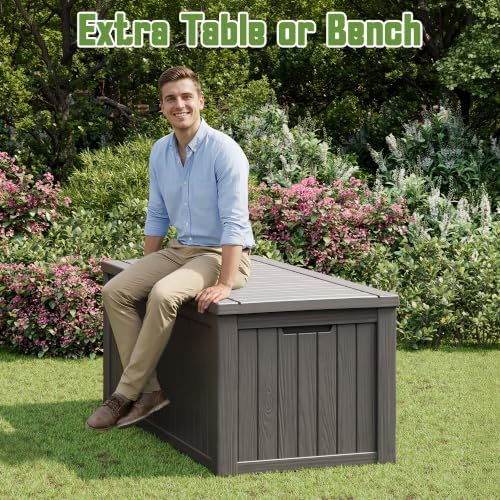 KAMABOKO Outdoor Storage Box, 230 Gallon Deck Box Outdoor Waterproof - Image 6