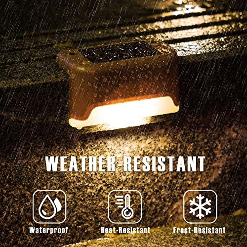 GIGALUMI Led Solar Deck Lights, 16 Pack，Waterproof, Warm White - Image 6