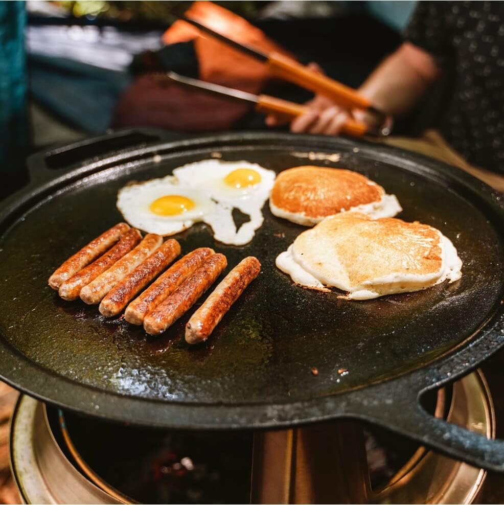 Solo Stove Ranger Cast Iron Griddle Top, Cookware for Ranger fire pit, Fireplace accessory, Cooking surface: 14.25", Weight: 12.5 lbs - Image 5