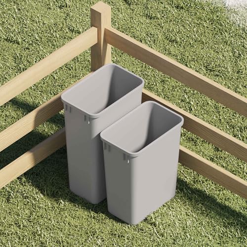 Dowell Wastebasket Trash Container, 35Qt/9Gal, Plastic, Stackable, for Kitchen/Bathroom/Office, Tall&Slim Trash Can 18" H (Grey 4000 35 04) - Image 7