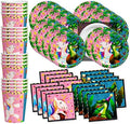 Unicorns & Dinos Joint Birthday Party Supplies Set Plates Napkins Cups Tableware Kit for 16 by BirthdayGalore