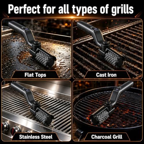 Electric BBQ Grill Cleaning Brush Cordless Rechargeable - Image 7