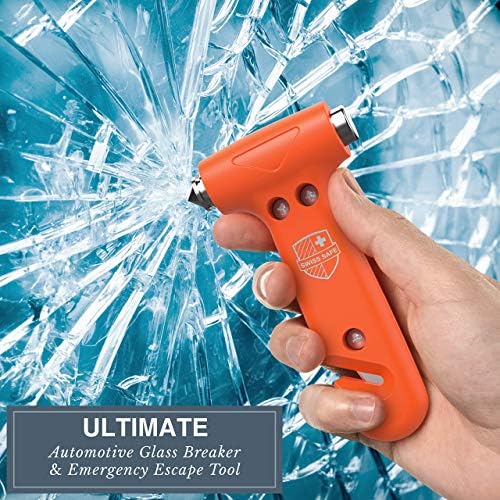 Swiss Safe Car Safety Hammer Window Breaker Tool with Seatbelt Cutter - Image 6