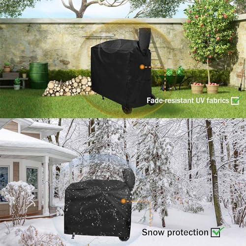 Heavy Duty ZGC-02B Full Length Grill Cover Compatible with Z Grill 700 Serial Wood Pellet Grills and Compatible with ZPG-450A ZPG-550B Grills - Image 5