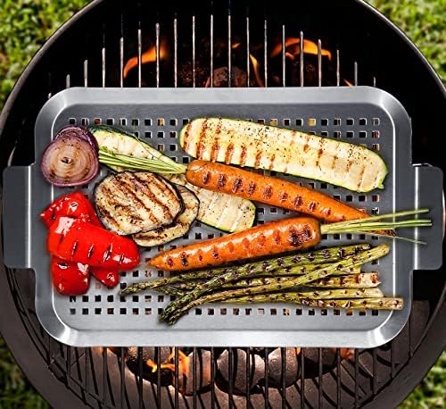 Grill Pan Set of 2, BBQ Grill Topper for Outdoor Grill, Middle - Image 6