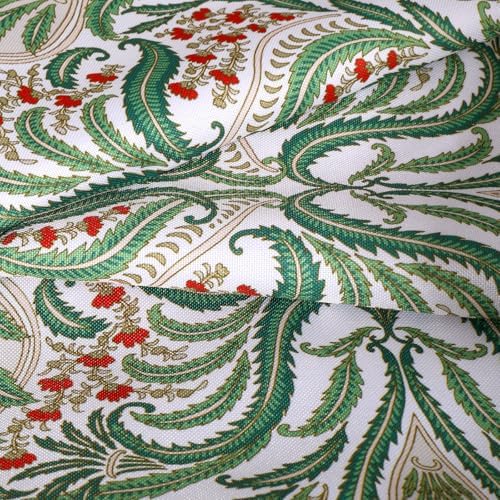 SUQ I OME Outdoor Tablecloth, Green Damascus Pattern, 60'' Round with Zipper - Image 7