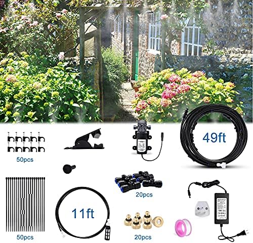 Outdoor Misting Cooling System with Pump Kit, 49.2FT(15M) Misting Line - Image 2