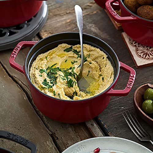 STAUB Cast Iron Round Cocotte, Dutch Oven, 2.75-quart, serves 2-3, Made in France, Cherry - Image 3