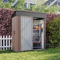 Aoxun 5x2.7 FT Shed Outdoor Storage Shed Brown by Aoxun