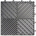 SnapLock RaceDeck Free-Flow 12"x12" Garage Tiles, 12pk, Graphite by BigFloors