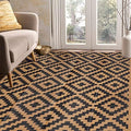 SAND MINE Reversible Mats, Plastic Straw Rug, Modern Area Rug, Large Floor Mat and Rug for Outdoors, RV, Patio, Backyard, Deck, Picnic, Beach, Trailer, Camping, Black & Brown, 5' x 8' by SANDMIND
