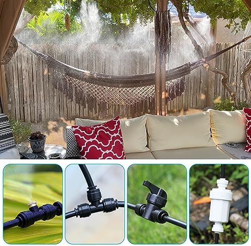Misters for Outside Patio 30ft - LOHASV9 Misting System with Water Filter Pre-Assembled 30 FT 9M Misting Line Brass Mist Nozzles Adapter(3/4") Outdoor Misters for Patio Cooling Garden Greenhouse - Image 6