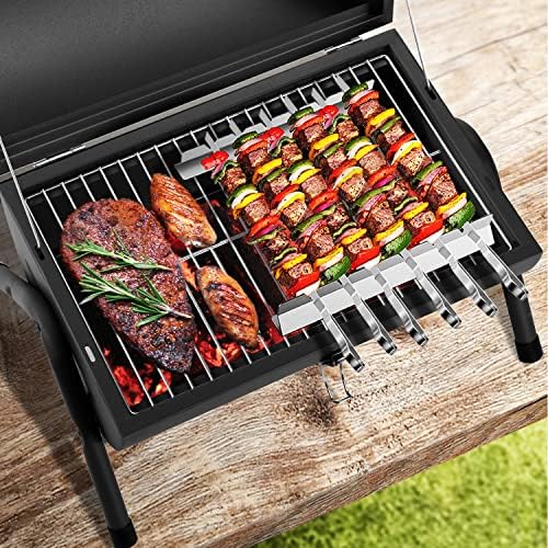 Charcoal Grill for Outdoor BBQ Smoker Portable Tabletop BBQ Grill,Black - Image 4