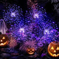 GIGALUMI 4 Pack Solar Firework Lights Outdoor, Halloween Decor, Purple by GIGALUMI