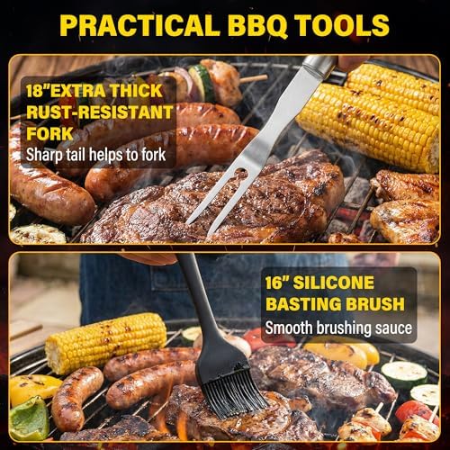 Grill Set, Grill Tools for Outdoor Grill Utensils Set BBQ Accessories - Image 7