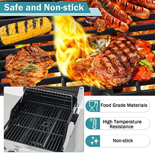 Criditpid 18 Inch Grill Grates for Charbroil Performance 2 Burner 463625217 463673519 Replacement Parts, Cast Iron Grill Cooking Grate for Char-Broil G470-0002-W1, G470-0003-W1, 463625219, 463673517 - Image 6