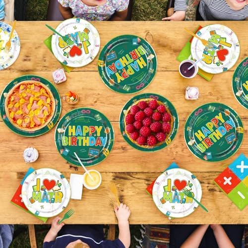 96 Pcs Math Birthday Party Decorations, Serves 24 - Image 7