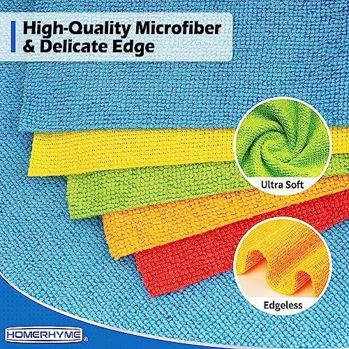 Microfiber Towels for Cars, 24 Pack Microfiber Cleaning Cloths, 11.5"*11.5" Cleaning Rags Towels Bulk Absorbent Lint-Free, All-Purpose for Detailing, Office, Household Cleaning - Image 5