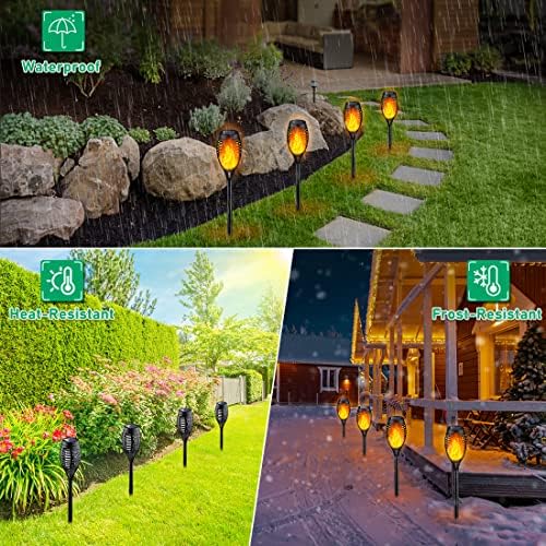 IkeeRuic Solar Torch Light with Flickering Flame for Halloween Decorations - Image 4