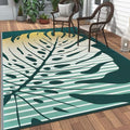 GENIMO Outdoor Rug, Waterproof Plastic Rugs for Patio, 6'x9' Yellow Green by GENIMO