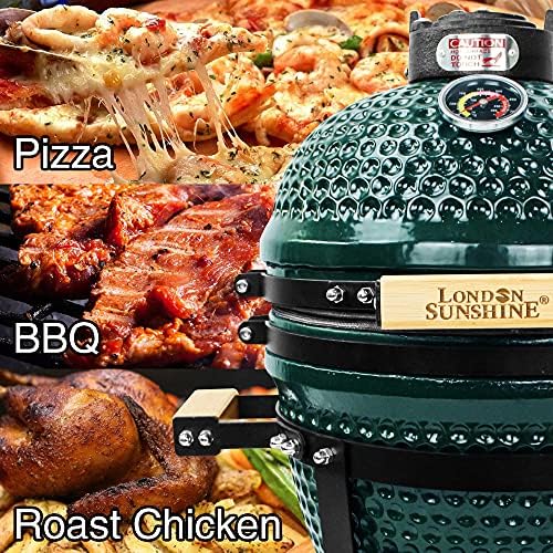 London Sunshine Ceramic Charcoal BBQ Kamado Griller - Portable Tabletop The Cadet Series Smoker - Image 6