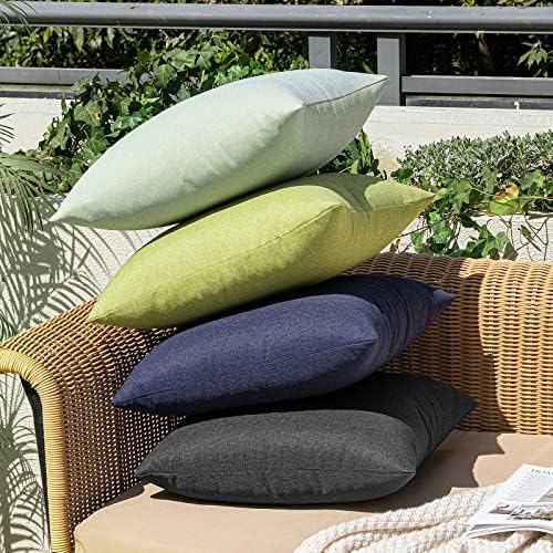 MIULEE Decorative Outdoor Pillow Covers Waterproof 18x18 Black - Image 5