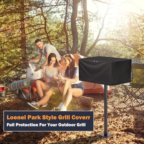 23 Inch Park Style Grill Cover Waterproof, 24" L x 23" W x 19" H - Image 6