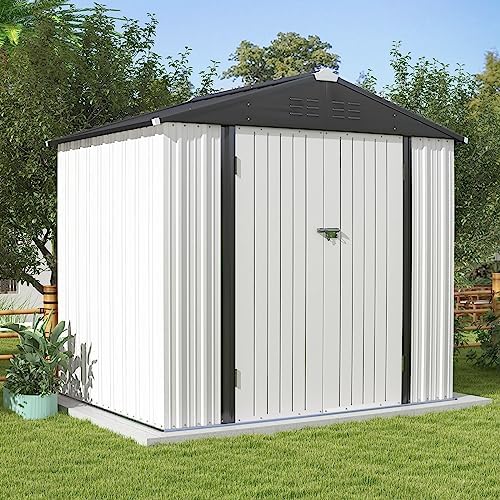 Patiowell Outdoor Storage Shed, 8x6 FT, White - Image 2