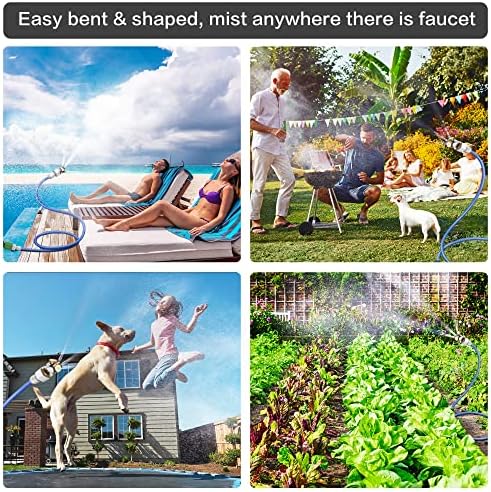 HAOWIN Upgraded Misters for Outside Patio, 3 Nozzles Fine Mist Leakproof 6.6FT Aluminum Bendable Hose Mister, Misting System for Patio Misters for Cooling Outdoor Greenhouse Chicken Coop Trampoline - Image 7