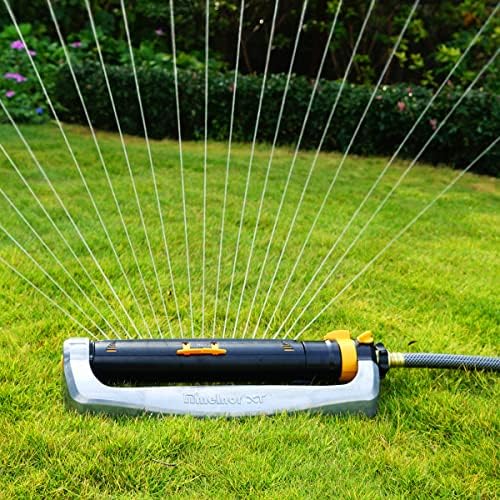 Melnor 65154AMZ XT Turbo Oscillating Sprinkler,Metal Base,4,500 sq. ft.,Quick Connect Bundle,3-Way Adjustable,Black,Yellow,(Pack of 12) - Image 4